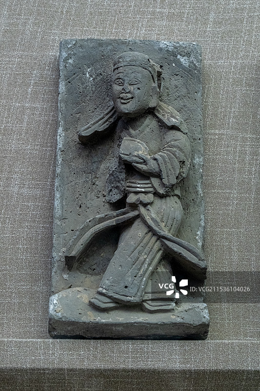 河南周口博物馆戏剧人物砖雕图片素材