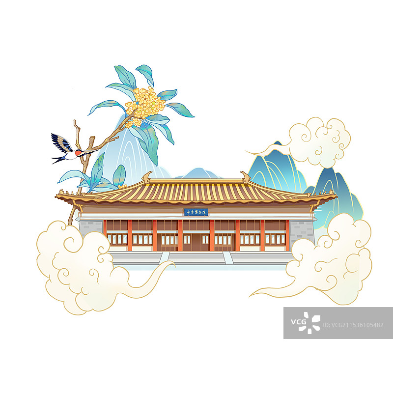 南京博物院贴纸图片素材