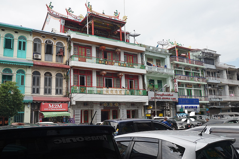 缅甸仰光街景，佛像，佛塔图片素材