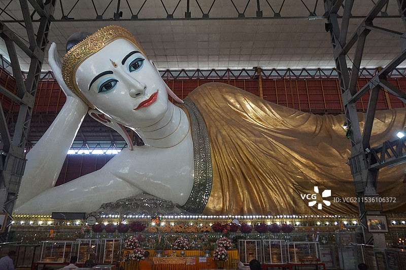 缅甸仰光街景，佛像，佛塔图片素材