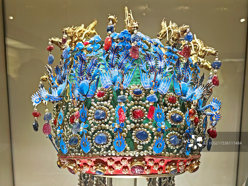 故宫凤冠国博凤冠中国北京国家博物馆馆藏明万历孝端皇后凤冠图片素材