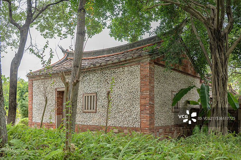 厦门园博苑里面的用生蚝海蛎壳建造的房屋图片素材