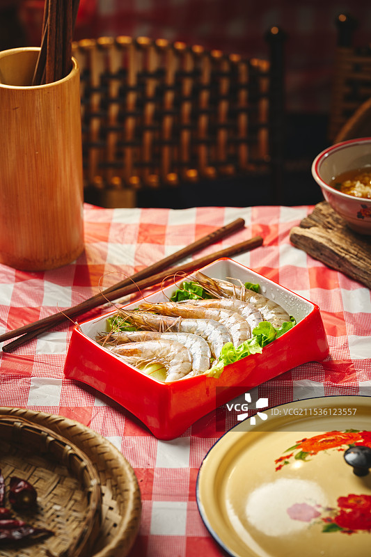 成都特色火锅串串虾图片素材