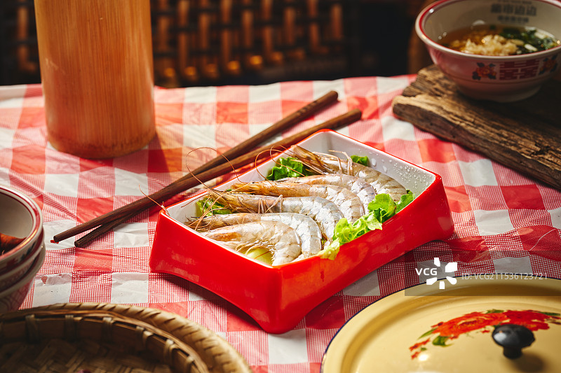 成都特色火锅串串虾图片素材