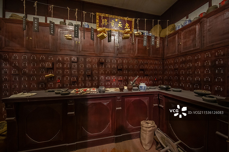 山东博物馆中药铺展厅图片素材