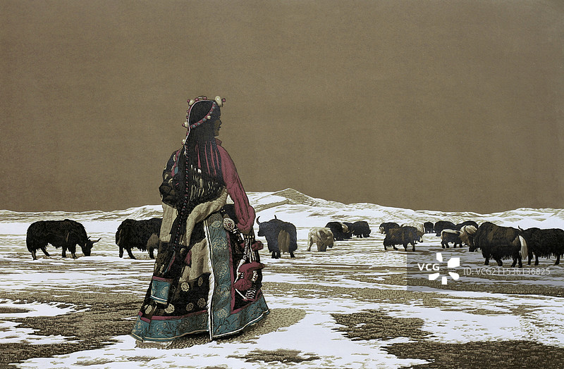 《纲坚娜姆》木版(绝版套色)图片素材