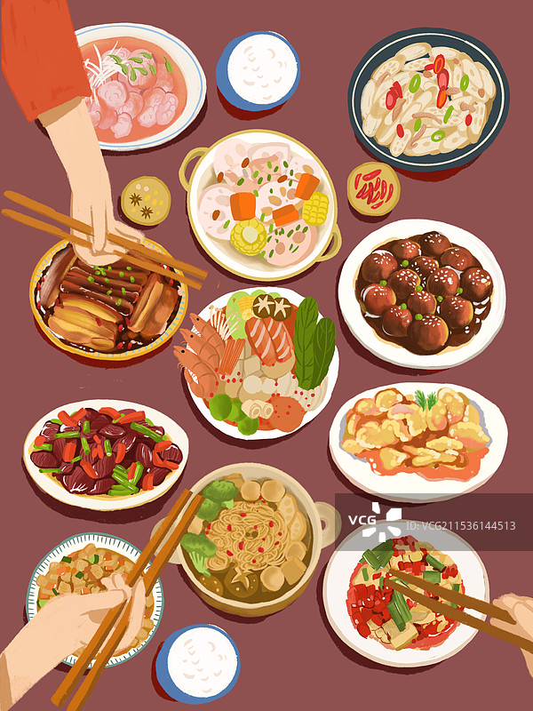 年夜饭图片素材
