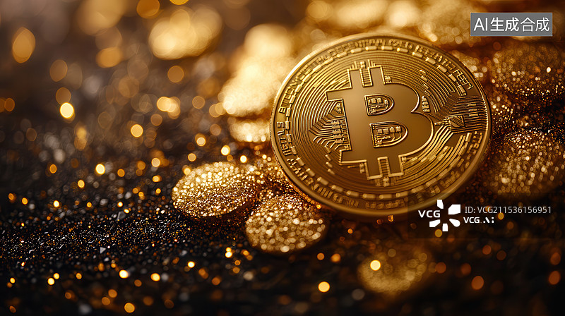 【AI数字艺术】比特币互联网概念图片素材