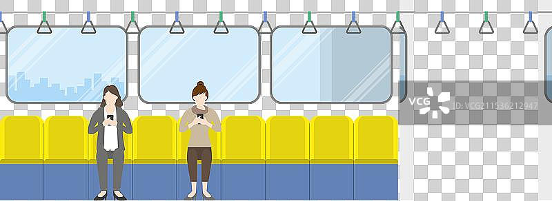 办公室男士奔向公共交通列车图片素材