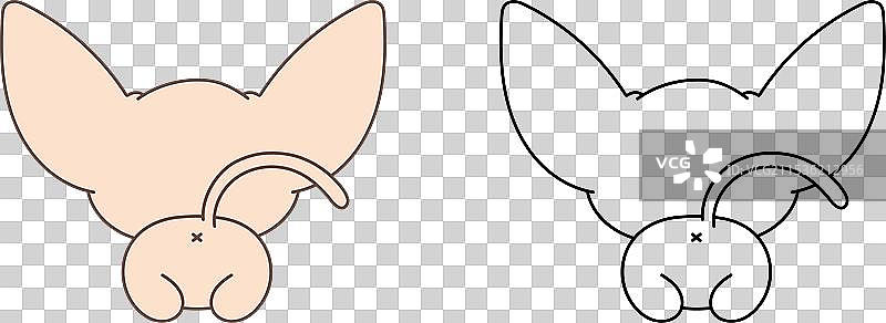 多色和黑色的斯芬克斯猫剪贴画图片素材