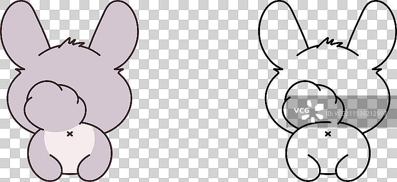 彩色的毛绒仓鼠涂色页和剪贴画图片素材