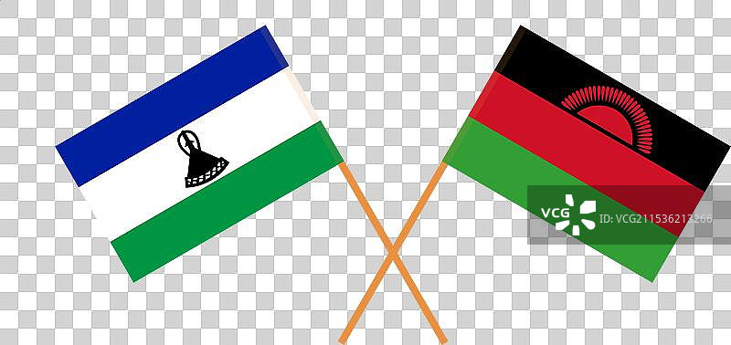 莱索托王国的交叉旗帜图片素材