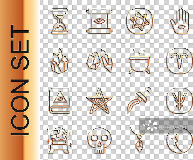 设置线条、月亮、海王星、行星、白羊座、塔罗牌图片素材