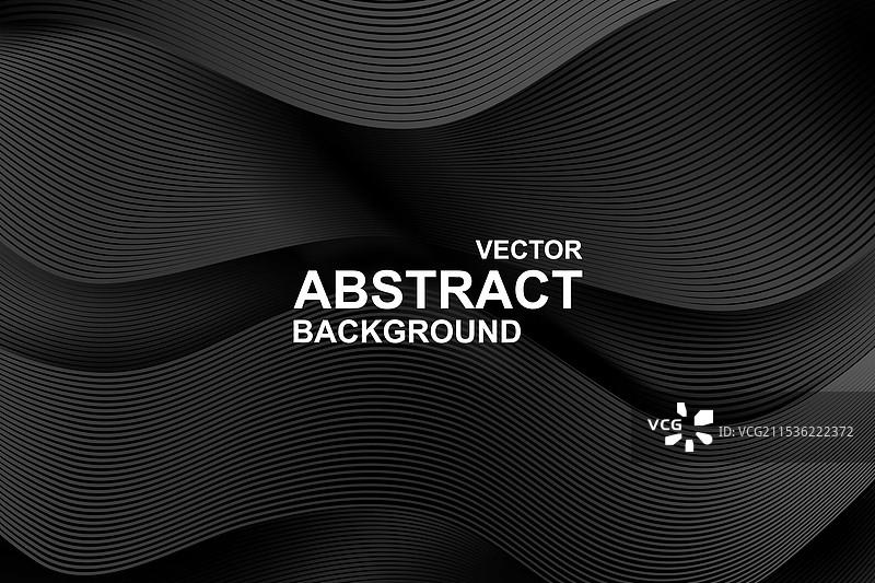 抽象背景，带有黑暗阴影的波浪线图片素材
