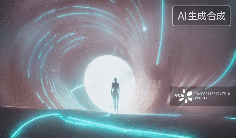 【AI数字艺术】未来之门图片素材