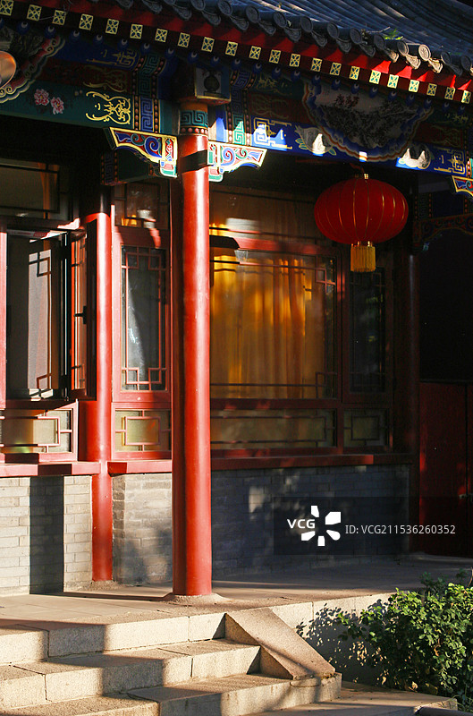 天津峰山药王古庙秋景图片素材