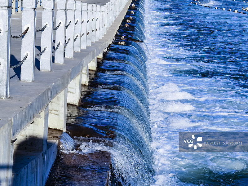 滹沱河溢流堰图片素材