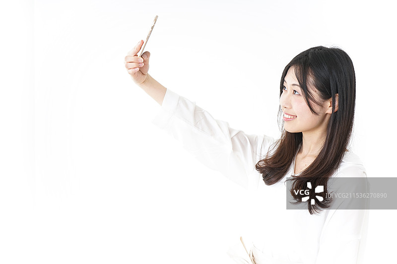 年轻女性自拍图片素材
