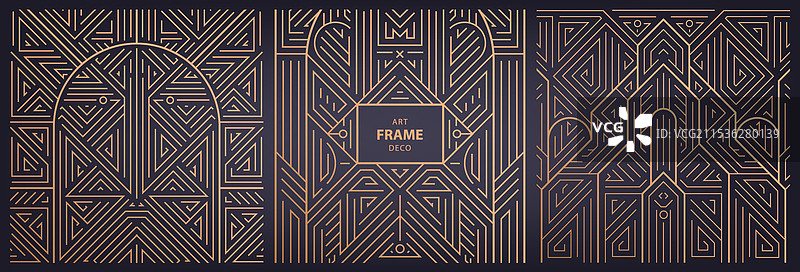 一组装饰艺术风格的方框图案图片素材
