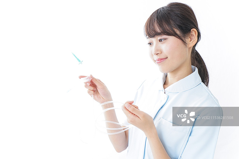 护士正在进行静脉输液图片素材