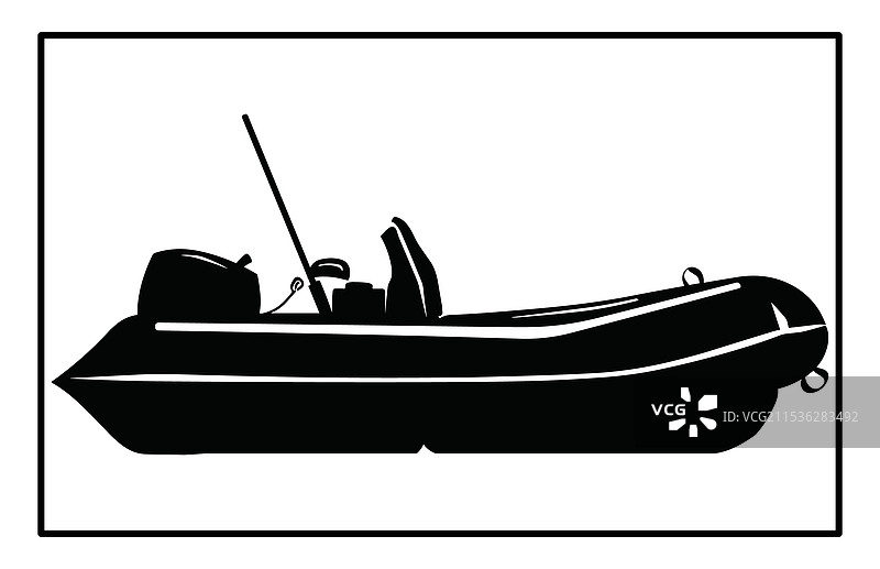 橡皮艇剪影 橡皮艇图片素材