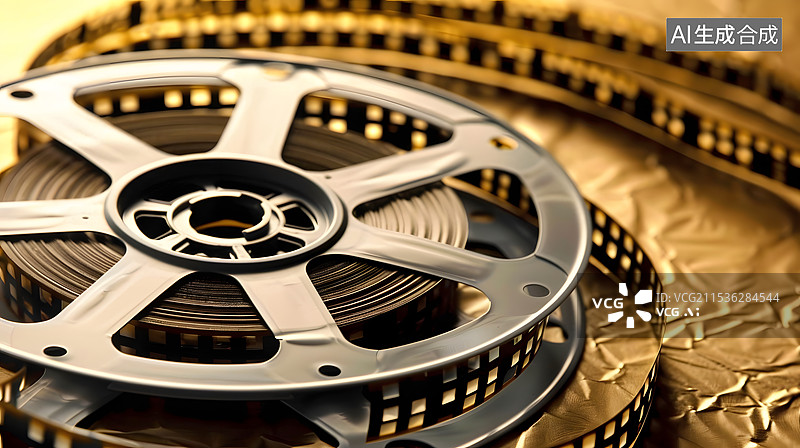 【AI数字艺术】电影产业影院院线电影胶卷图片素材