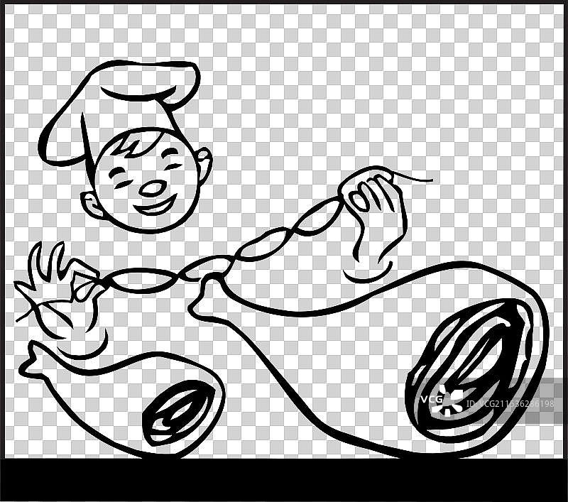 快乐的肉贩图片素材