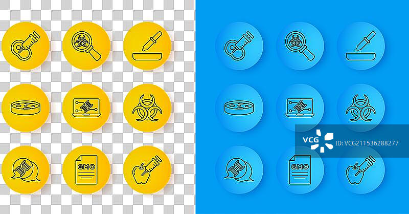 带有细菌的培养皿中的DNA符号线条图片素材