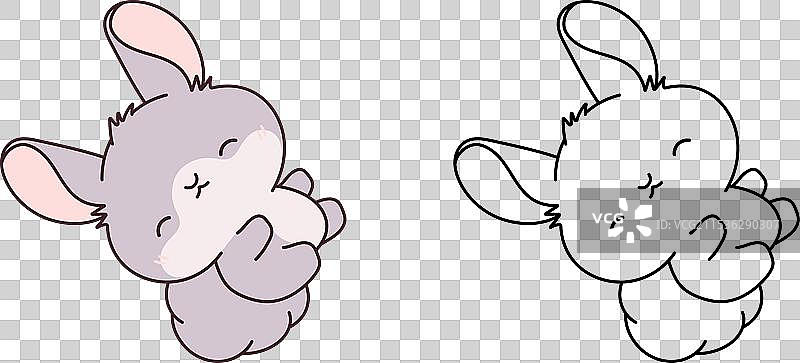 可爱的孤立的毛丝鼠剪贴画图片素材