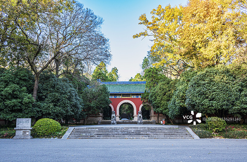 南京灵谷景区红山门“灵谷胜境”图片素材