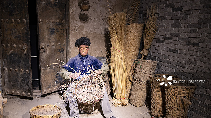 民间工艺编织竹藤编 西北农耕博物馆图片素材