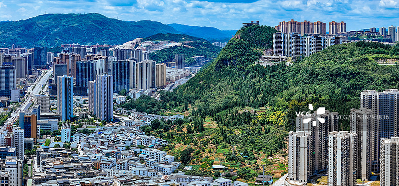 铜仁市 碧江区 三江公园 中南门古城 大明边城 文笔峰图片素材