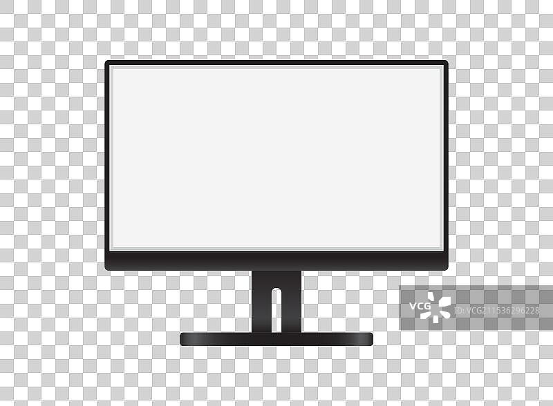 扁平风格的薄框显示器模型图标图片素材