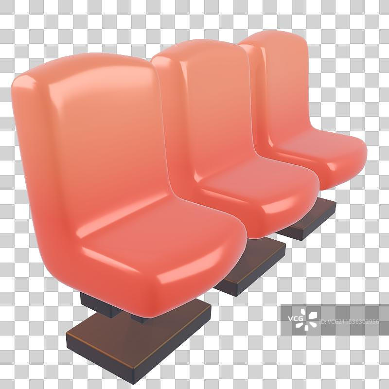 车站坐椅 春节过年春运3d立体元素图片素材