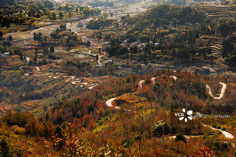 天台南黄古道图片素材