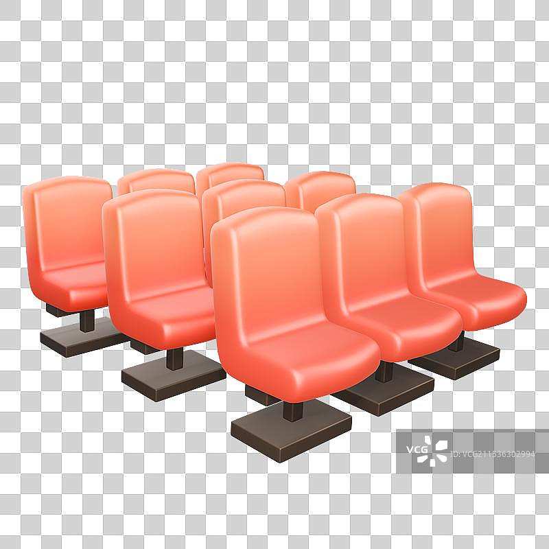 车站坐椅 春节过年春运3d立体元素图片素材