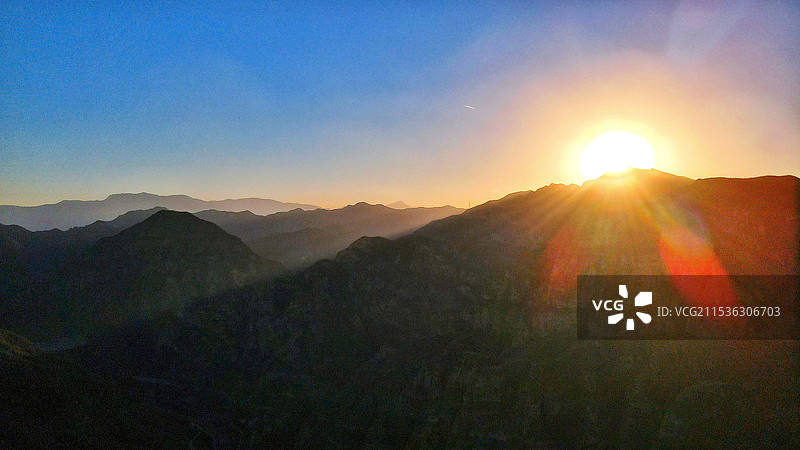 北京门头沟珍珠湖户外徒步图片素材