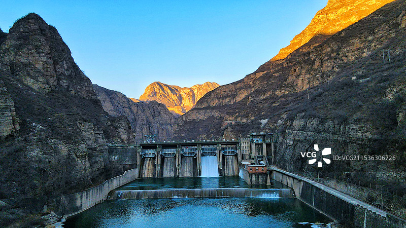 北京门头沟珍珠湖户外徒步图片素材