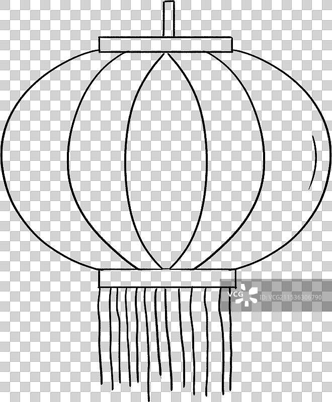 红色大灯笼手绘元素图片素材