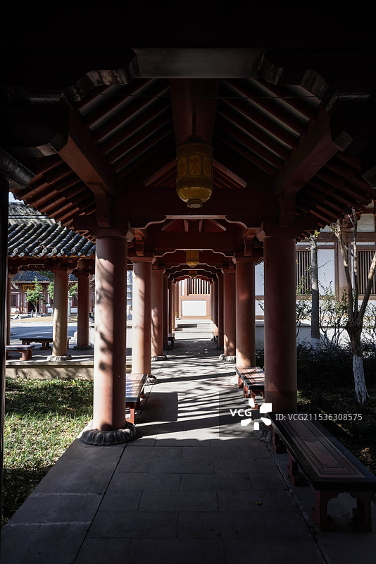 常州宝林禅寺冬日景象图片素材