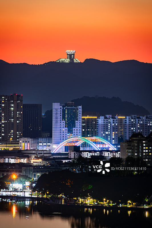 柯桥暮色图片素材