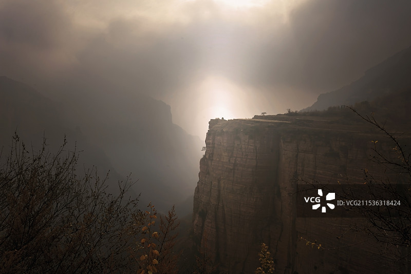 初冬的锡崖沟风光图片素材