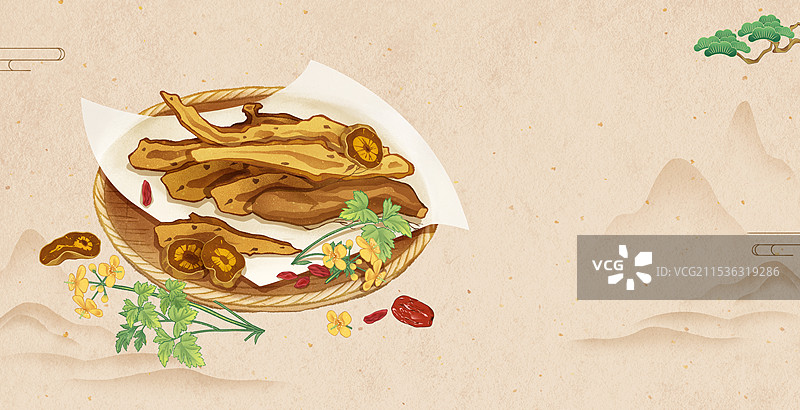 中国传统文化中医养生中草药药材医疗用品之黄连图片素材