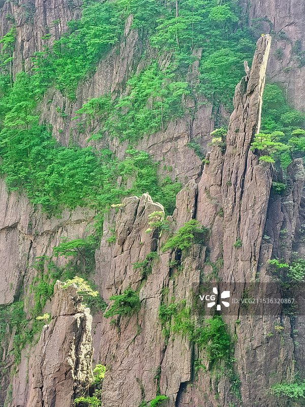 安徽黄山西海大峡谷内的著名景观钦差颁诏图片素材
