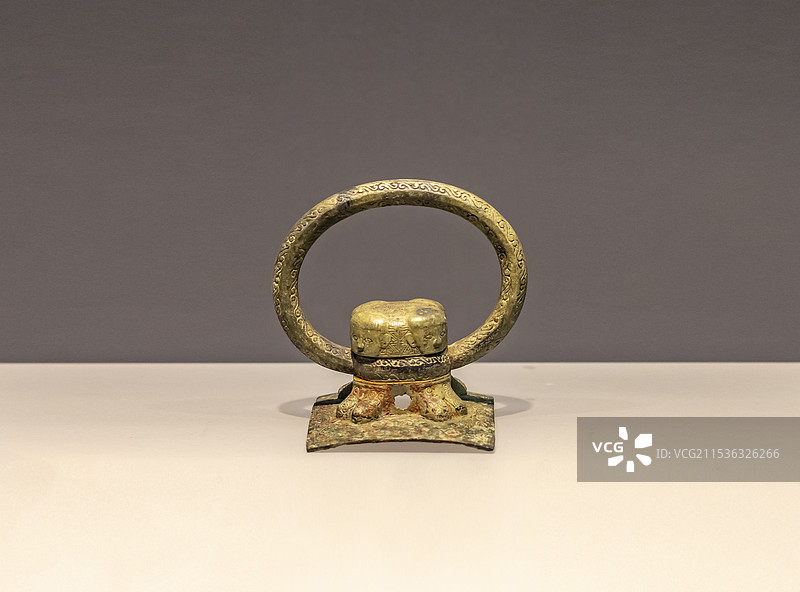青铜凸起鼓环 春秋晩期 镇江市丹徒区北山顶墓出土 南京博物院图片素材