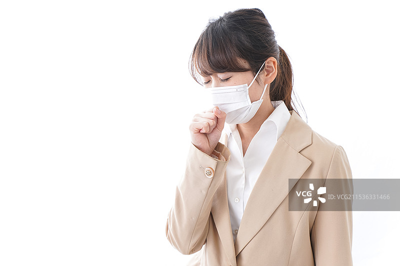 感冒的女商人图片素材