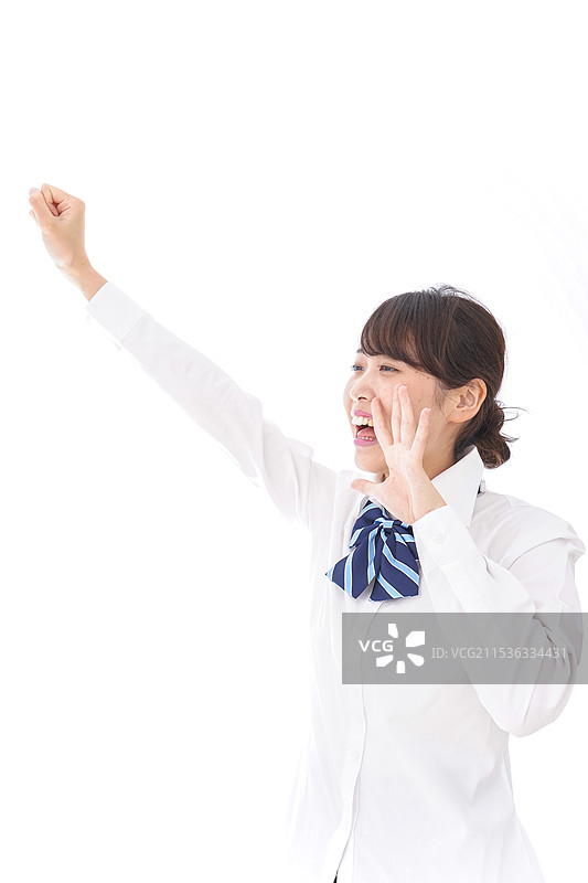 大喊的学生图片素材