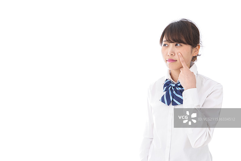 学生们遭受青春期皮肤问题图片素材