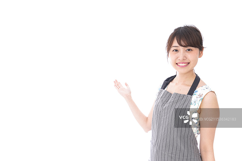 咖啡馆员工进行参观讲解图片素材