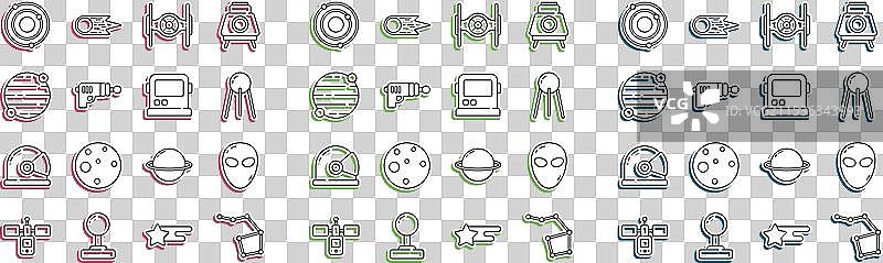 设置线条大熊座外星卫星图片素材